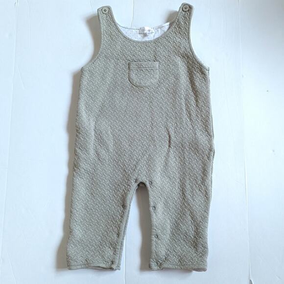 Dondolo Romper Boys Sz 2 Taupe Gray Quilted Classic Staple - Picture 1 of 5